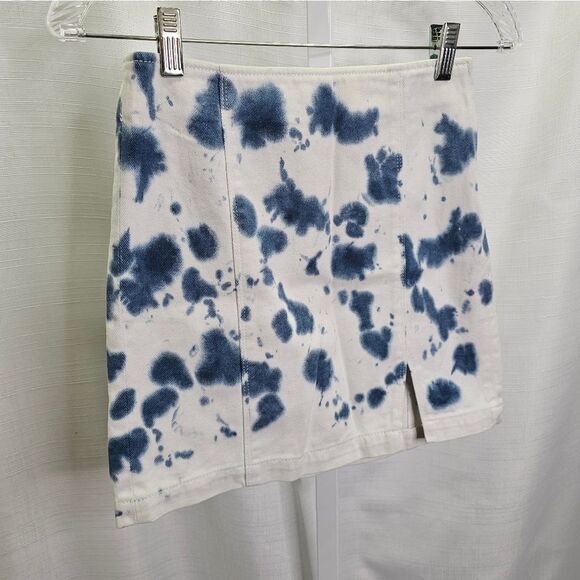 PacSun Blue and White Tie Dye Denim Skirt Size 24/XS - Picture 10 of 11